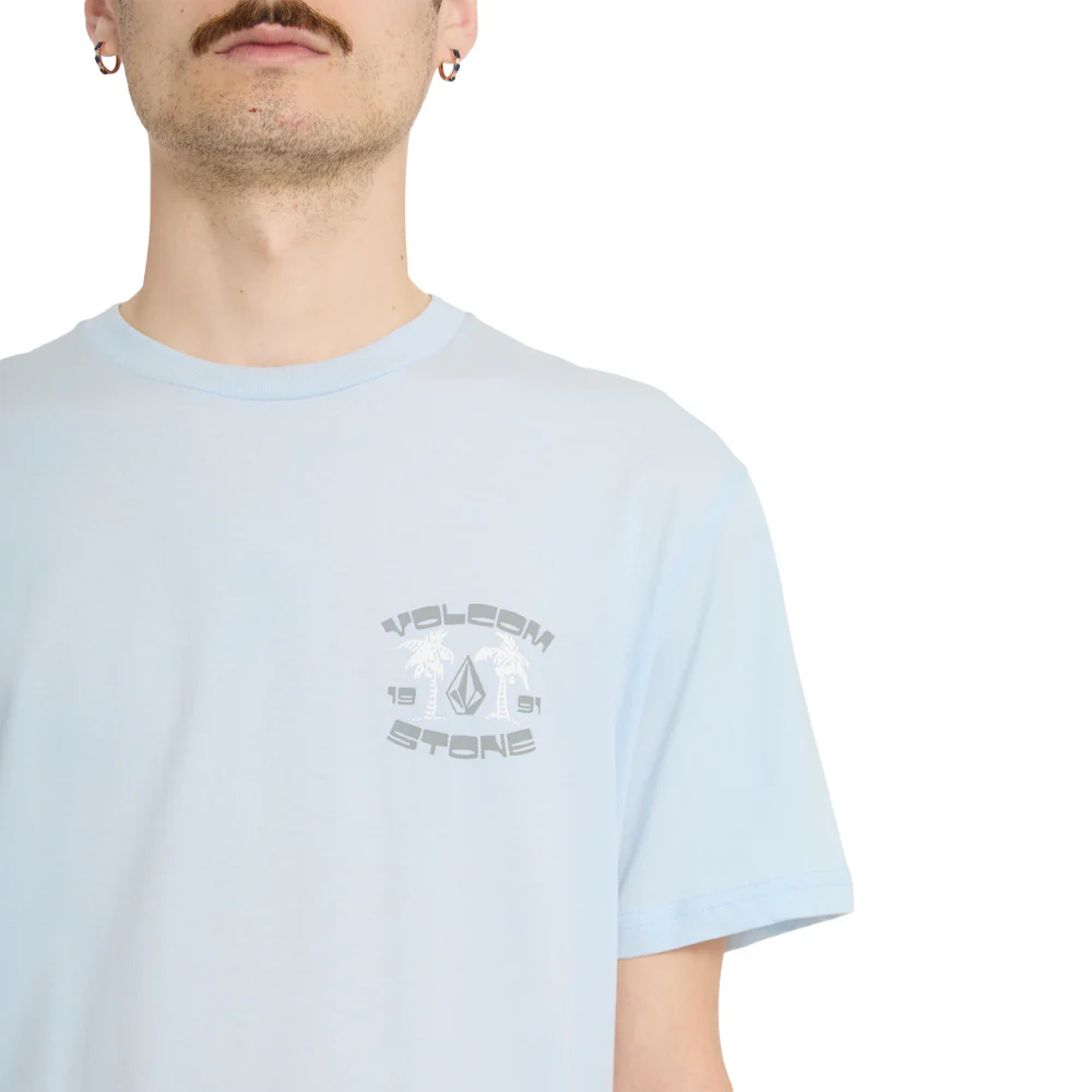 91 Palm Basic T-Shirt Light Blue Acid - Image 2