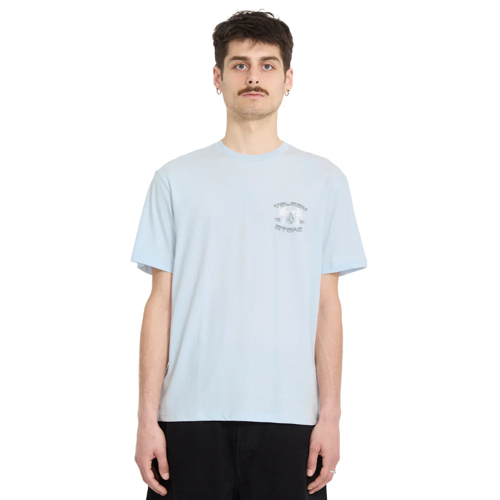 91 Palm Basic T-Shirt Light Blue Acid - Image 3