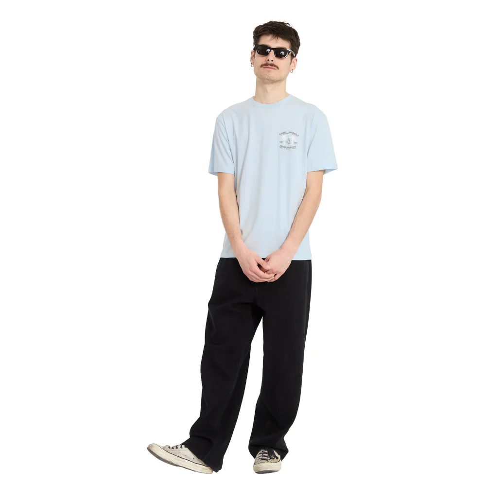 91 Palm Basic T-Shirt Light Blue Acid - Image 4