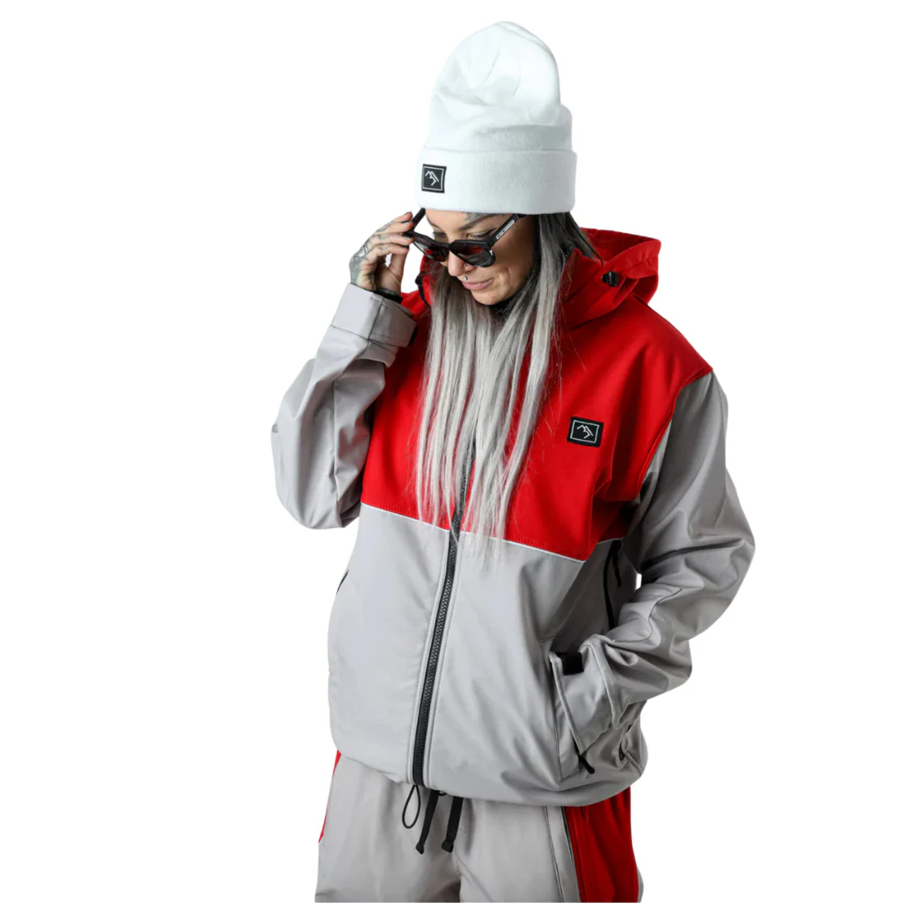 Access Full Zip Jacket College Red and Grey - Image 2