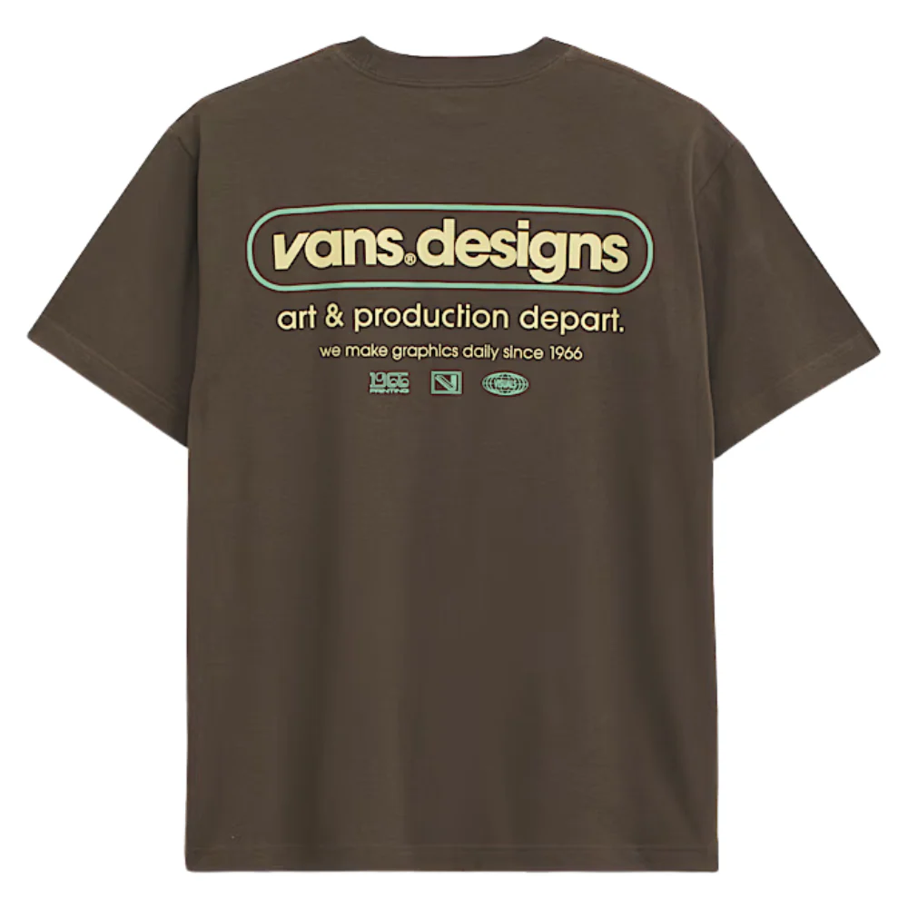Art Production T-Shirt Coal Brown - Image 2