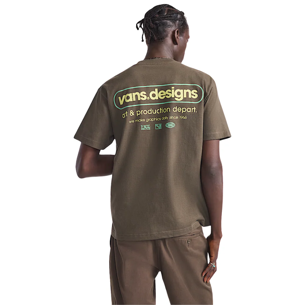 Art Production T-Shirt Coal Brown - Image 3