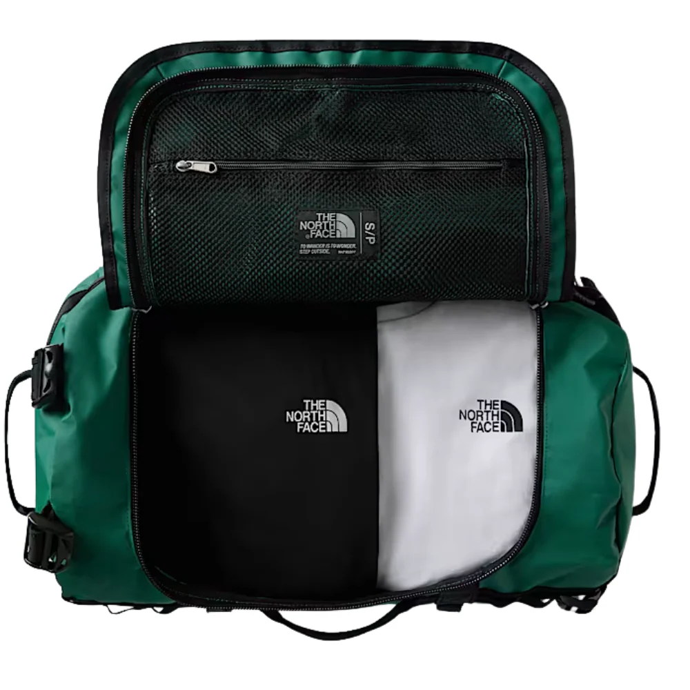 Base Camp S Duffel Bag Evergreen/TNF Black - Image 3