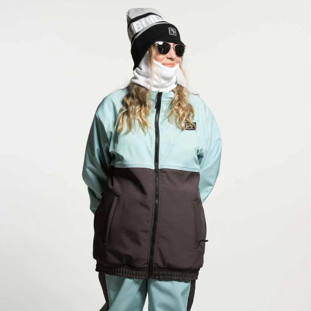 Baseline Full Zip Jacket Charcoal/ Mint - Image 2