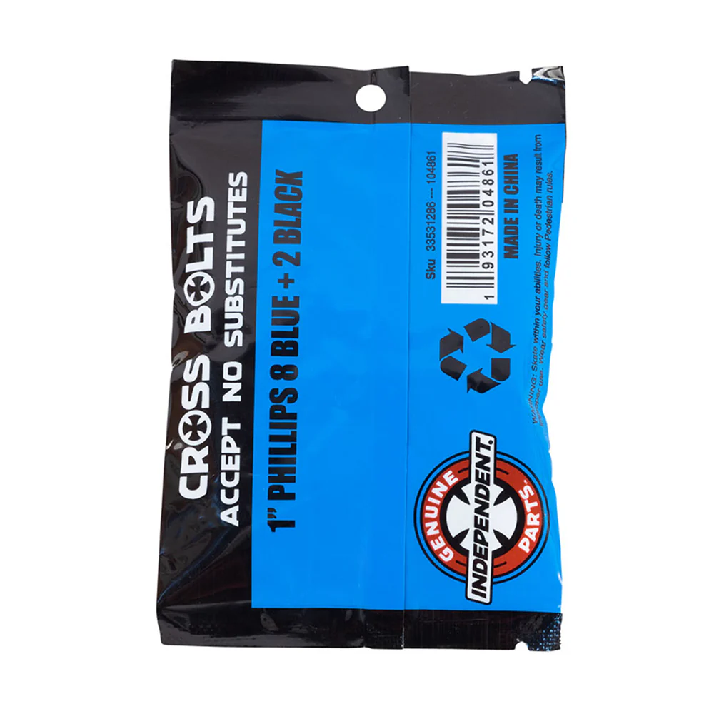 Blue/Black 1" Phillips Hardware Set With Tool - Image 2