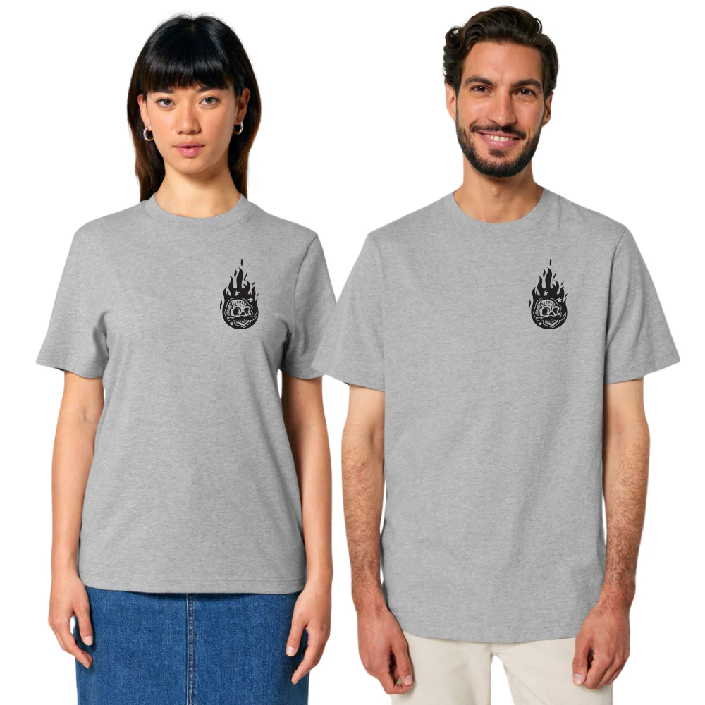 Burning Man T-shirt Heather Grey - Image 2
