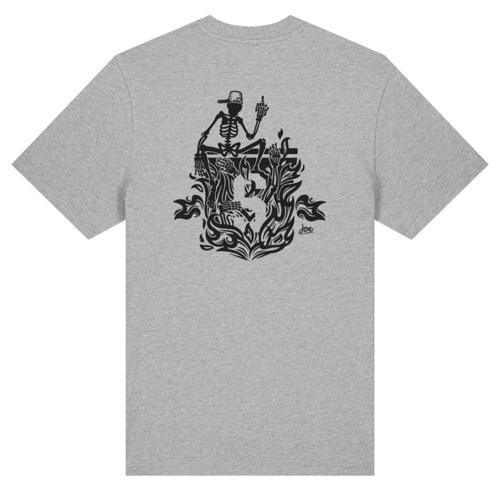Burning Man T-shirt Heather Grey - Image 4