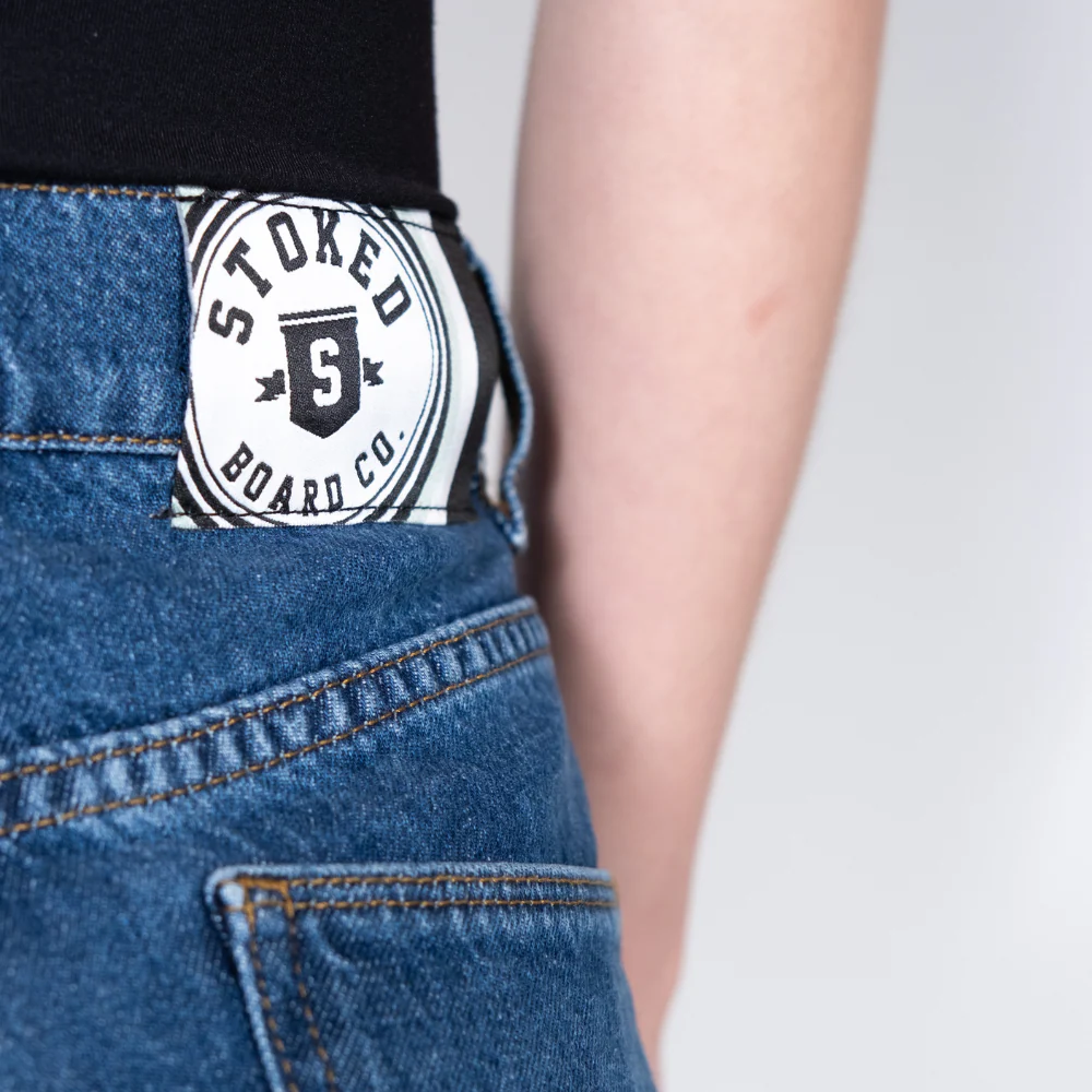 Charger Baggy Denim Pants Dark Blue - Image 10