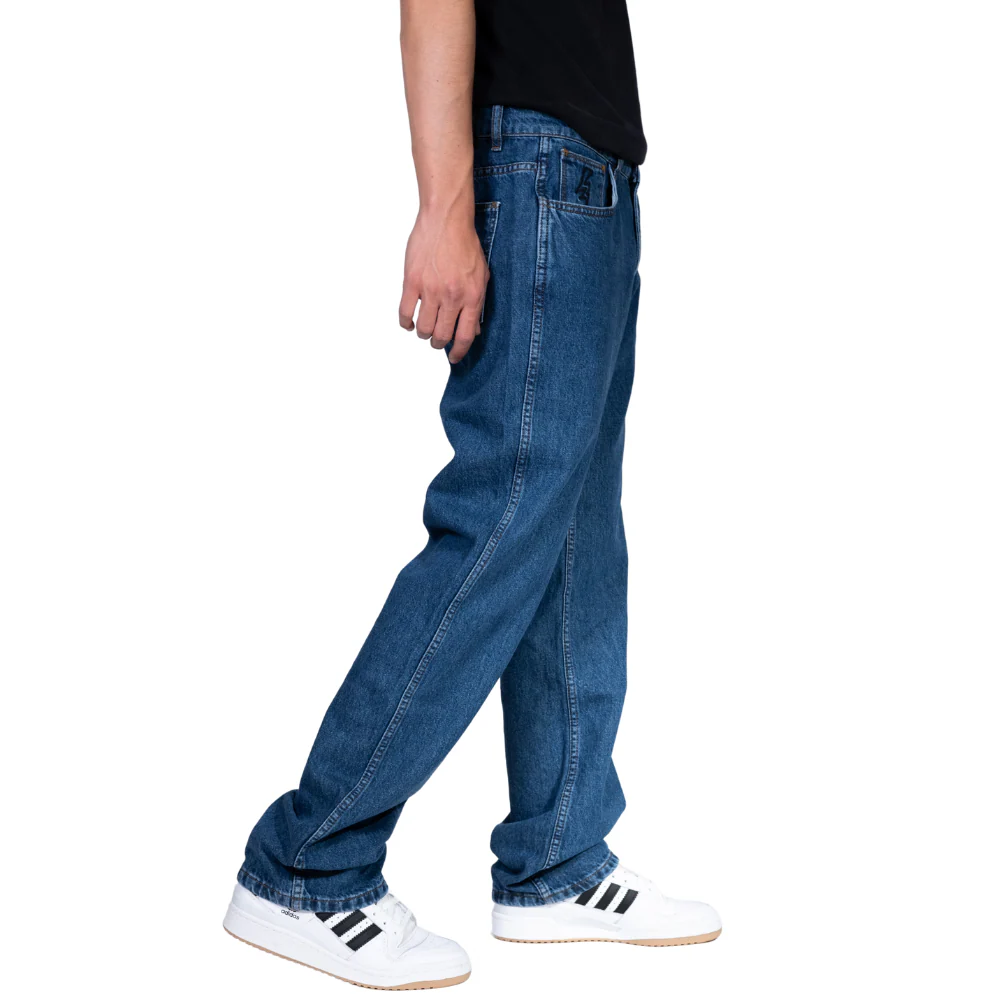 Charger Baggy Denim Pants Dark Blue - Image 3