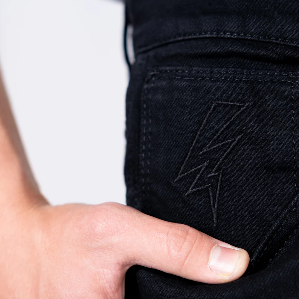Charger Baggy Denim Pants True Black - Image 4