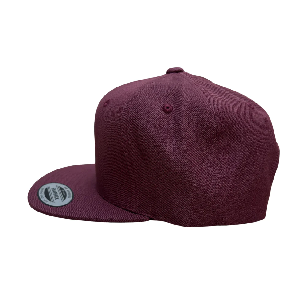 Classic Shield Snapback Cap Maroon - Image 2