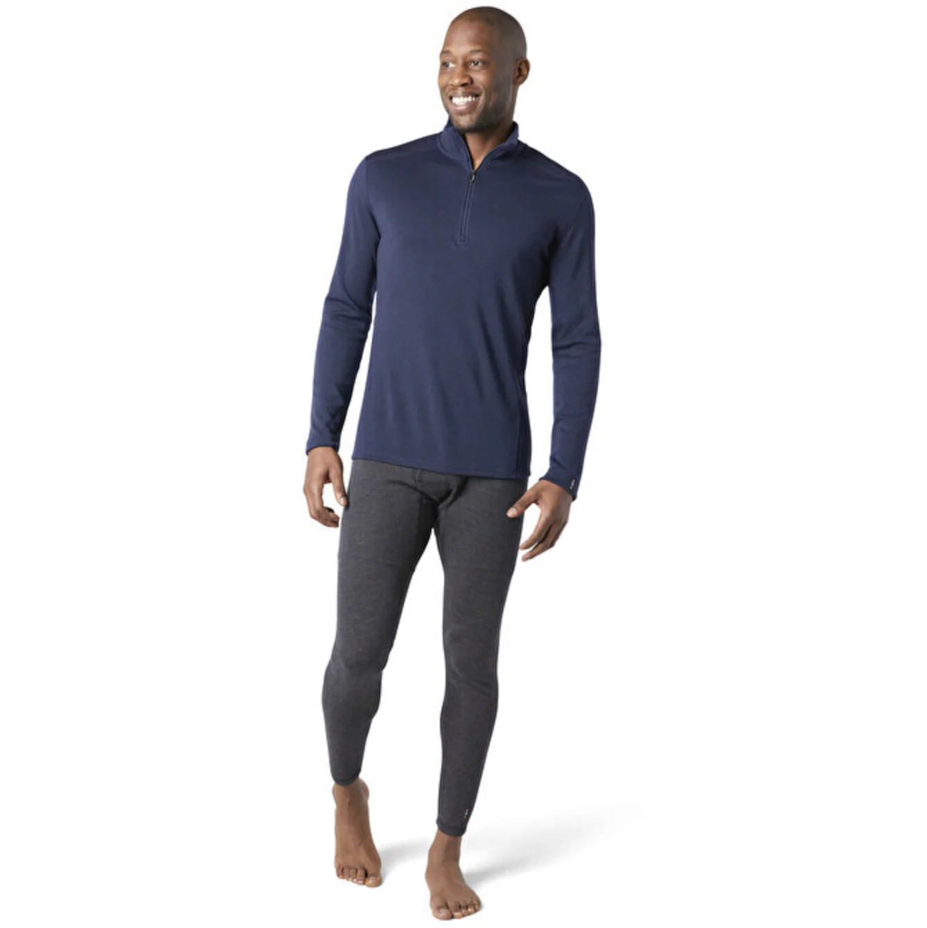 Classic Thermal Merino Baselayer 1/4 Zip Deep Navy - Image 2
