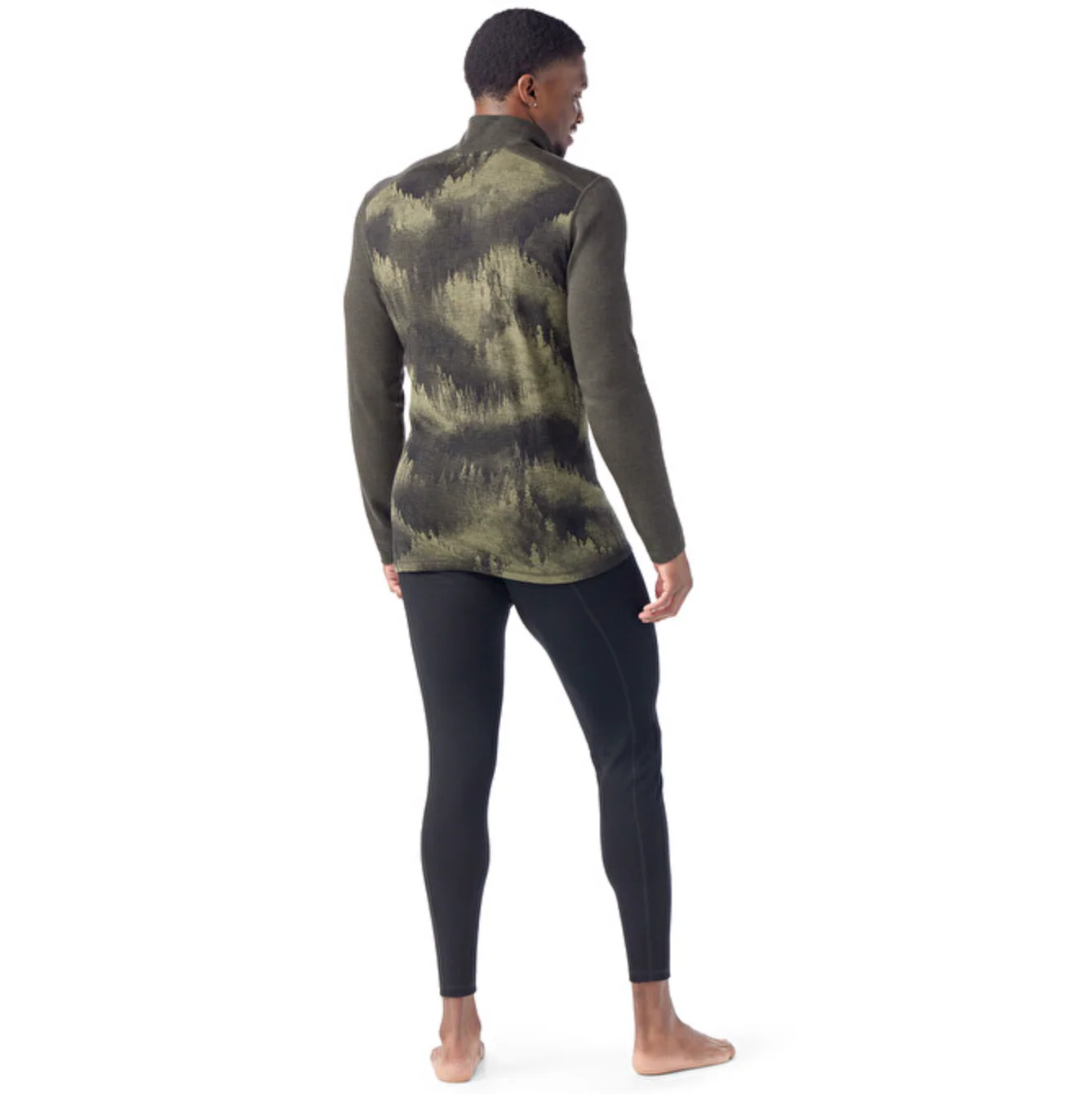 Classic Thermal Merino Baselayer 1/4 Zip North Woods Foggy Pines - Image 2