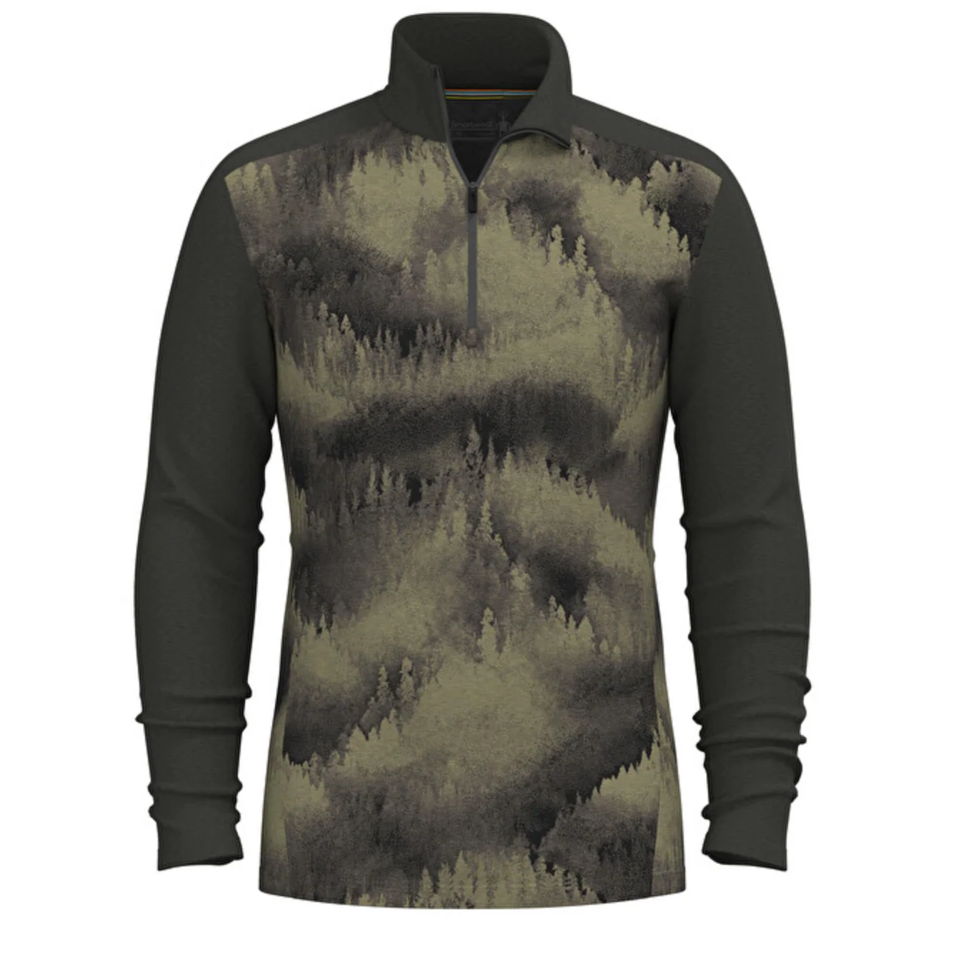Classic Thermal Merino Baselayer 1/4 Zip North Woods Foggy Pines - Image 3