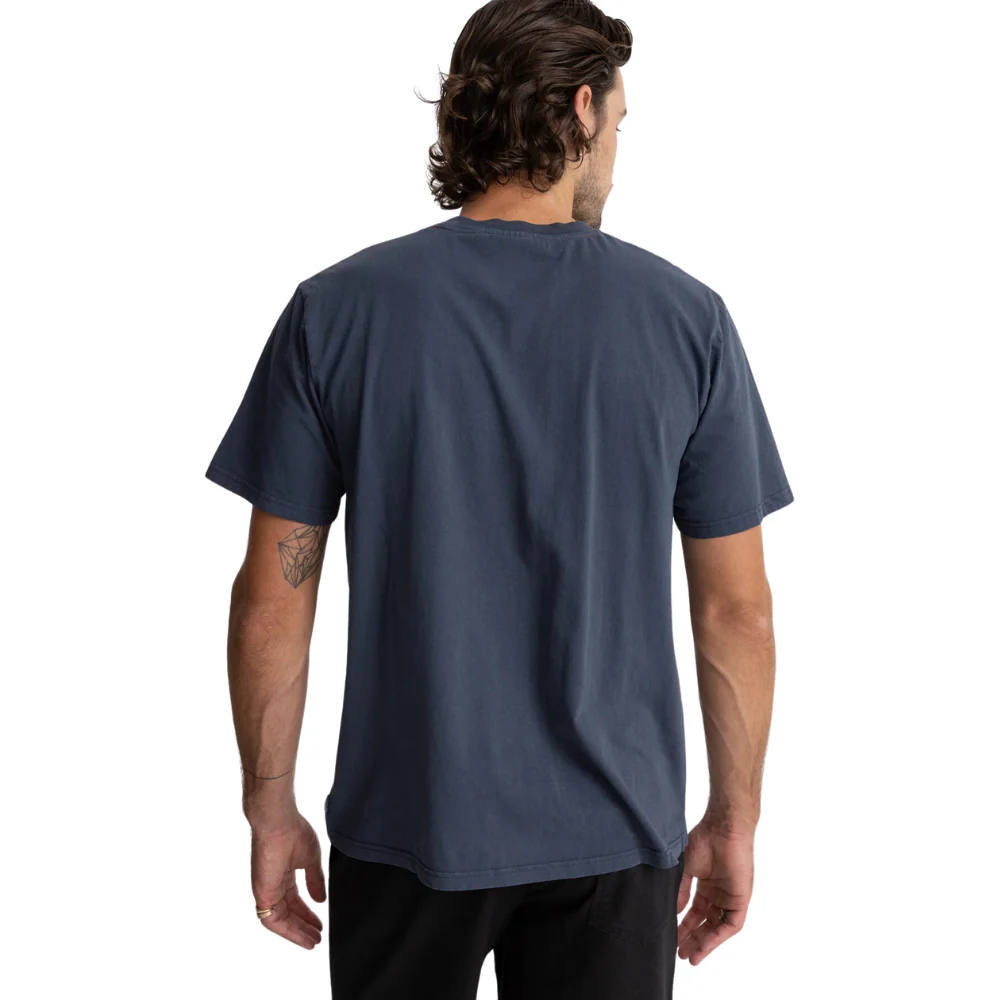 Classic Vintage T-shirt Worn Navy - Image 2
