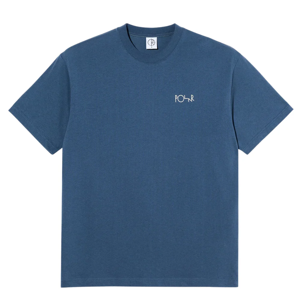 Contrast Stroke Logo T-Shirt Grey Blue - Image 2
