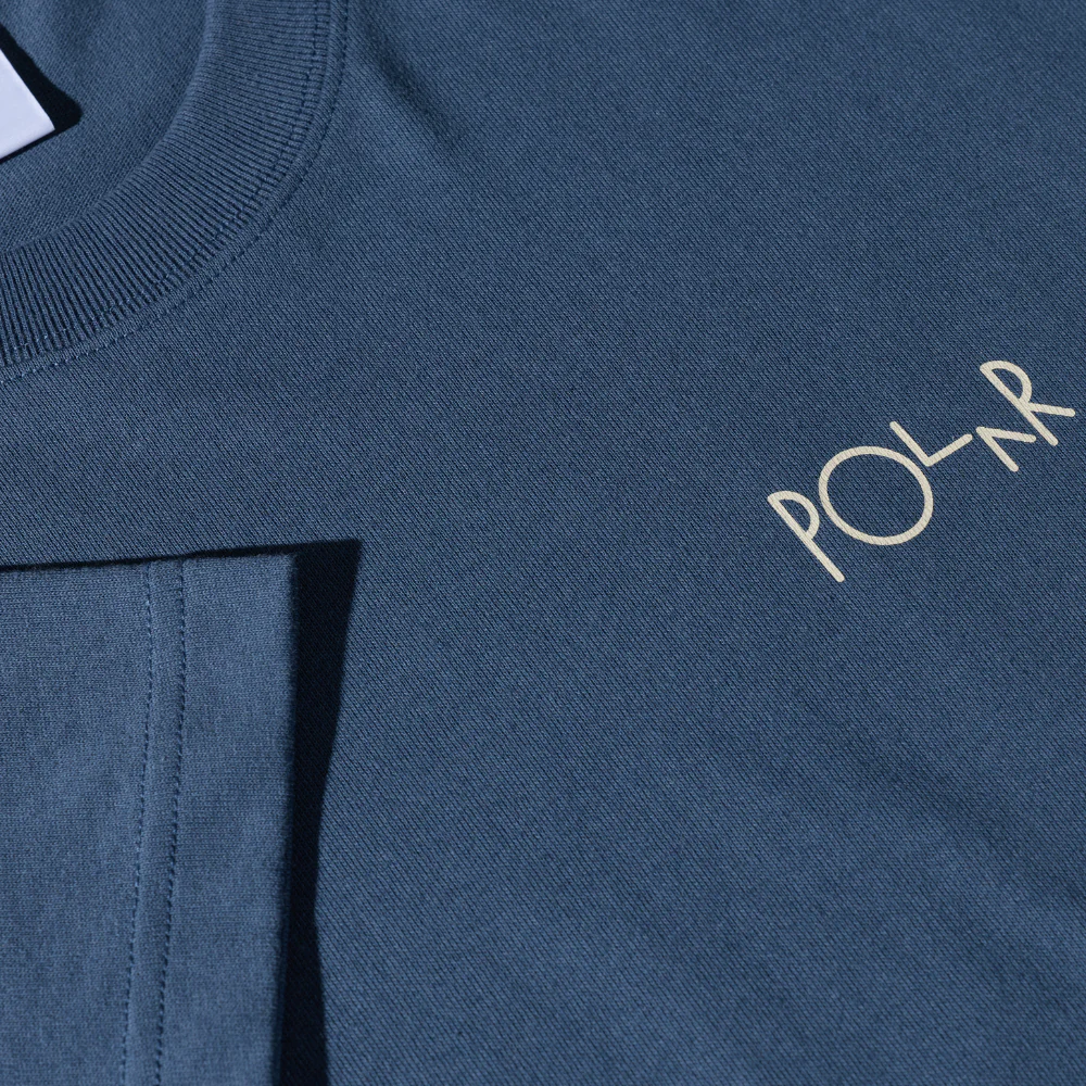 Contrast Stroke Logo T-Shirt Grey Blue - Image 3