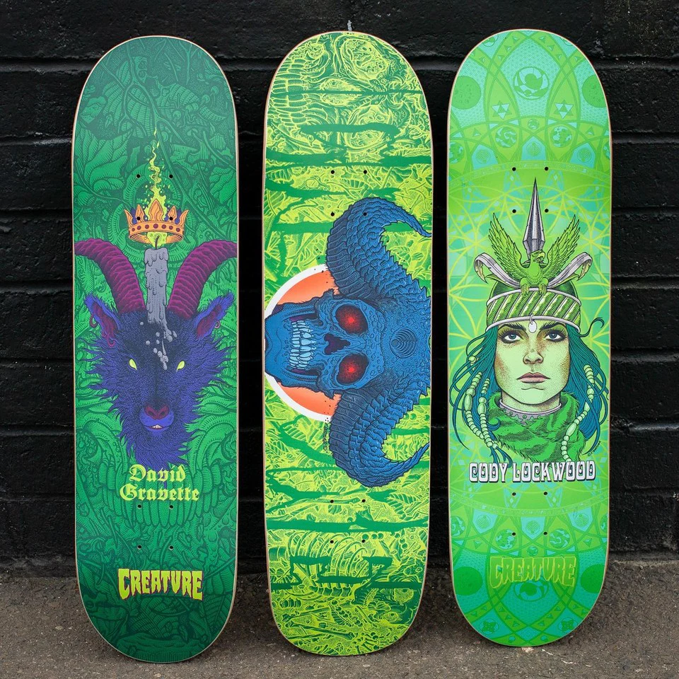 Demon Skull Everslick 8.59" Skateboard Deck - Image 2
