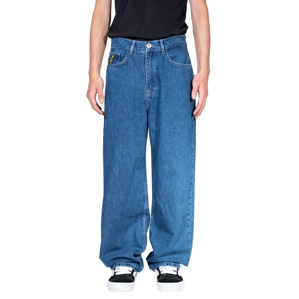 Electric Baggy Denim Pants Dark Blue
