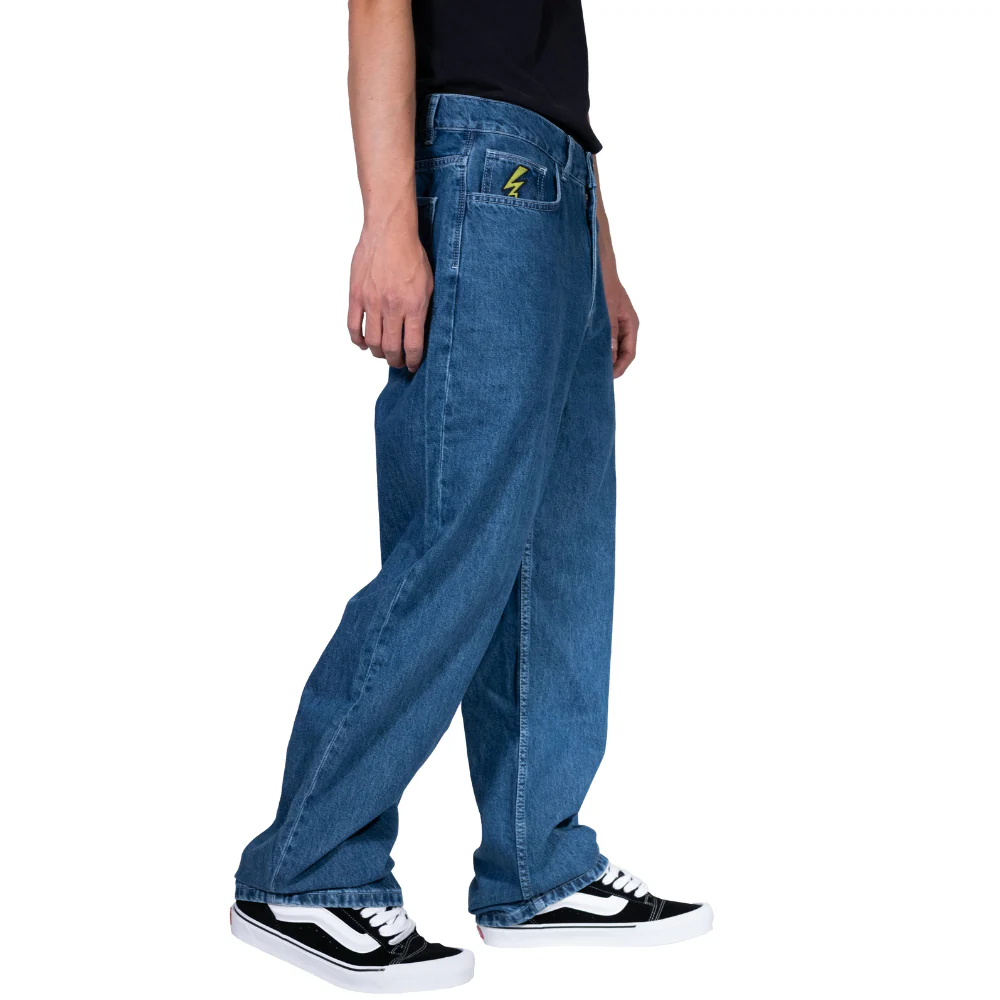 Electric Baggy Denim Pants Dark Blue - Image 3