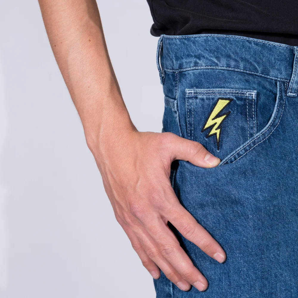 Electric Baggy Denim Pants Dark Blue - Image 5
