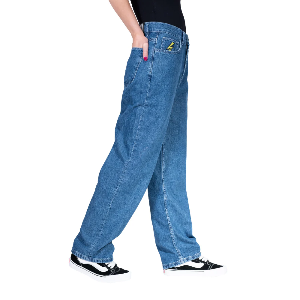 Electric Baggy Denim Pants Dark Blue - Image 9