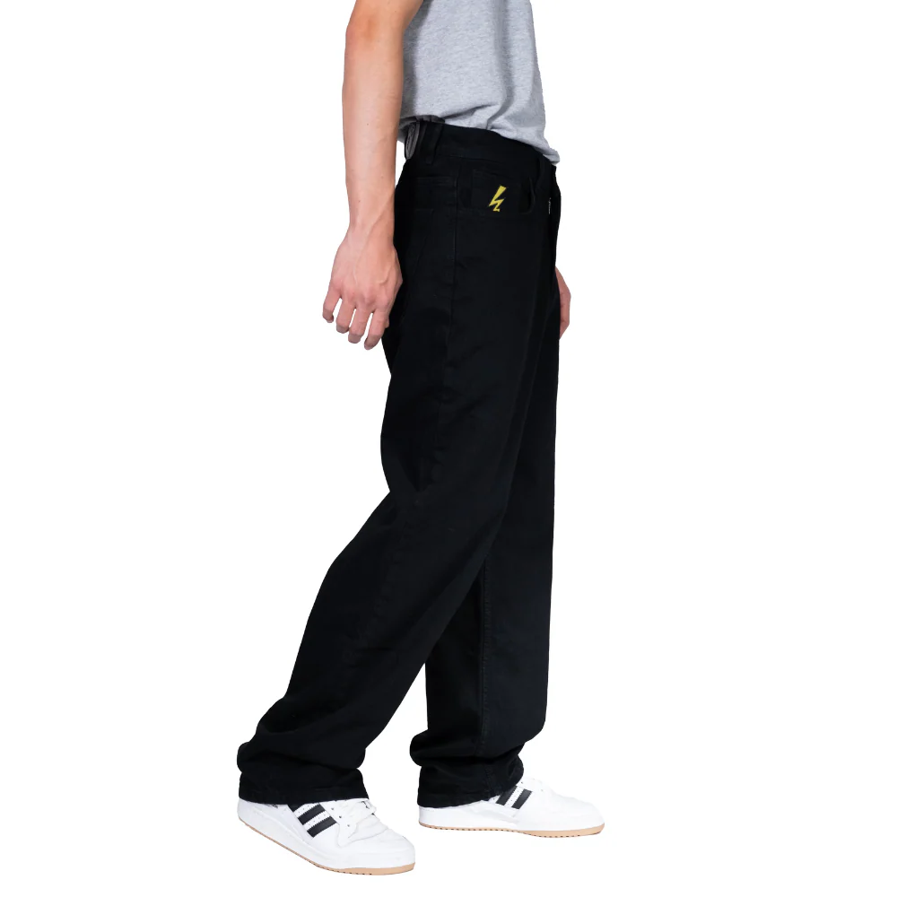 Electric Baggy Denim Pants True Black - Image 3