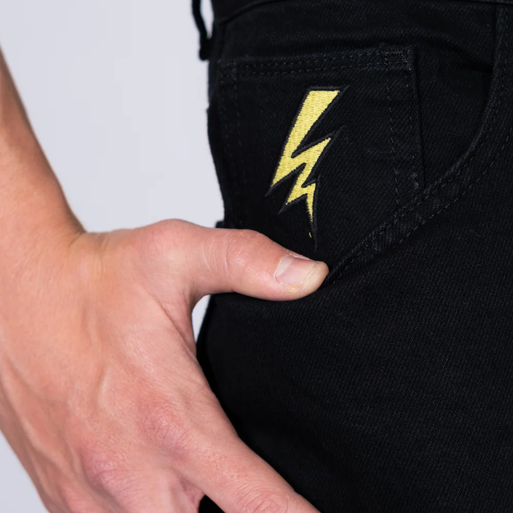 Electric Baggy Denim Pants True Black - Image 4