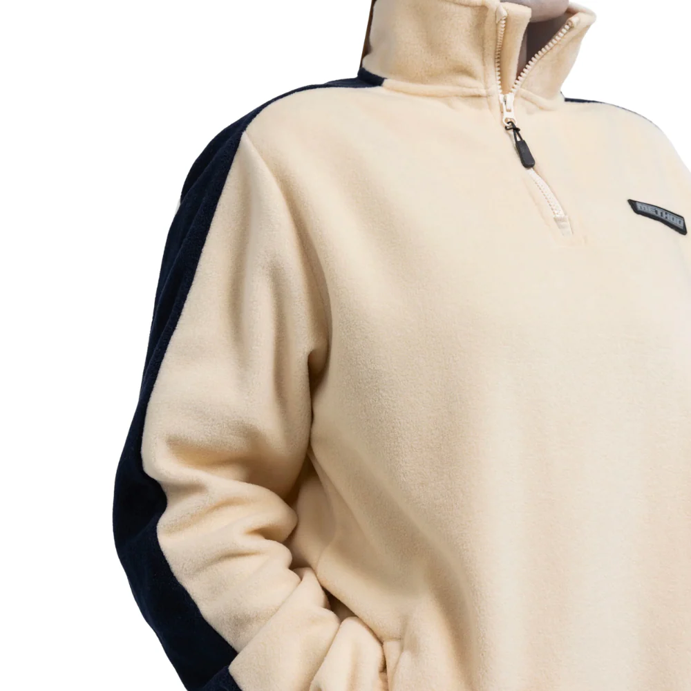 Fast Times 1/4 Zip Fleece Oat/Navy - Image 10