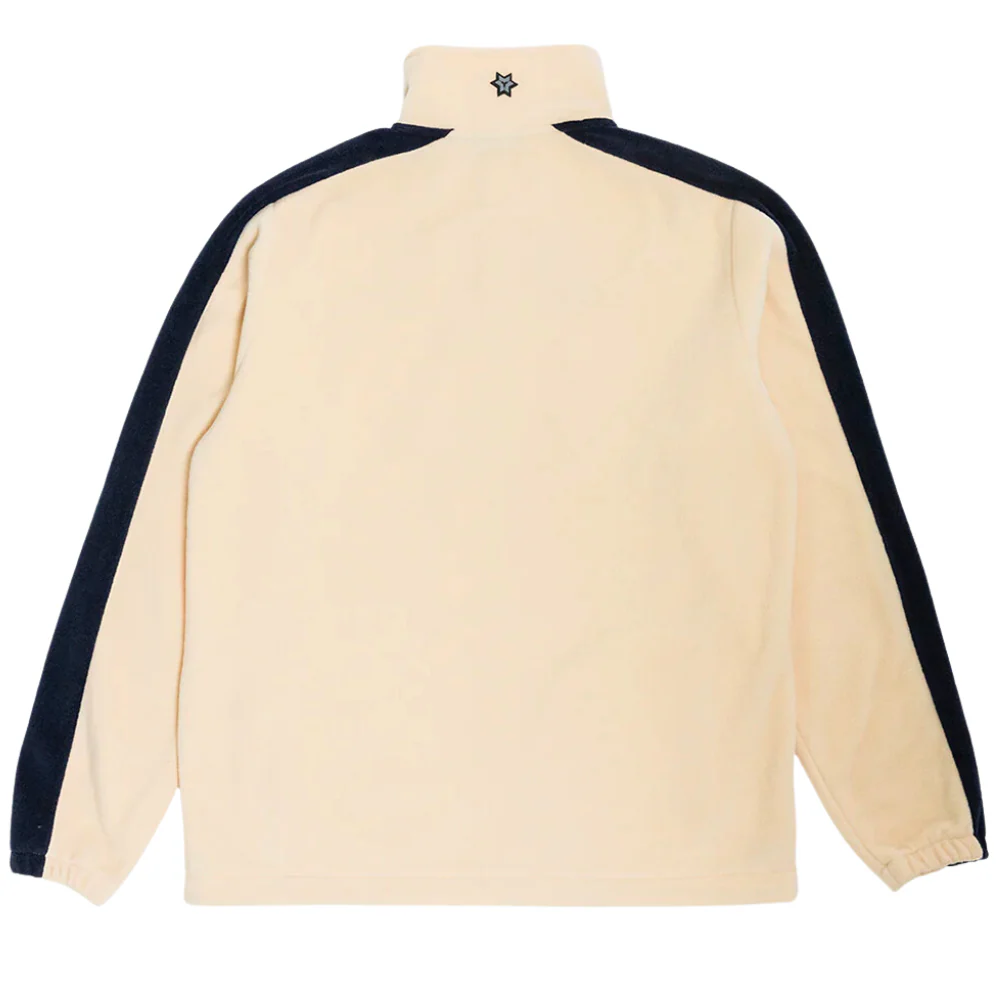 Fast Times 1/4 Zip Fleece Oat/Navy - Image 3