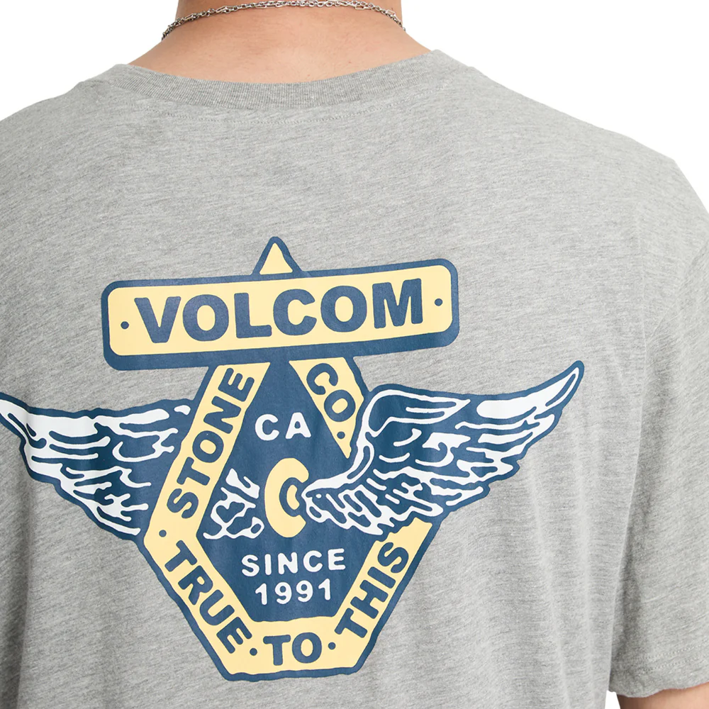 Free Wheel T-Shirt Heather Grey - Image 3