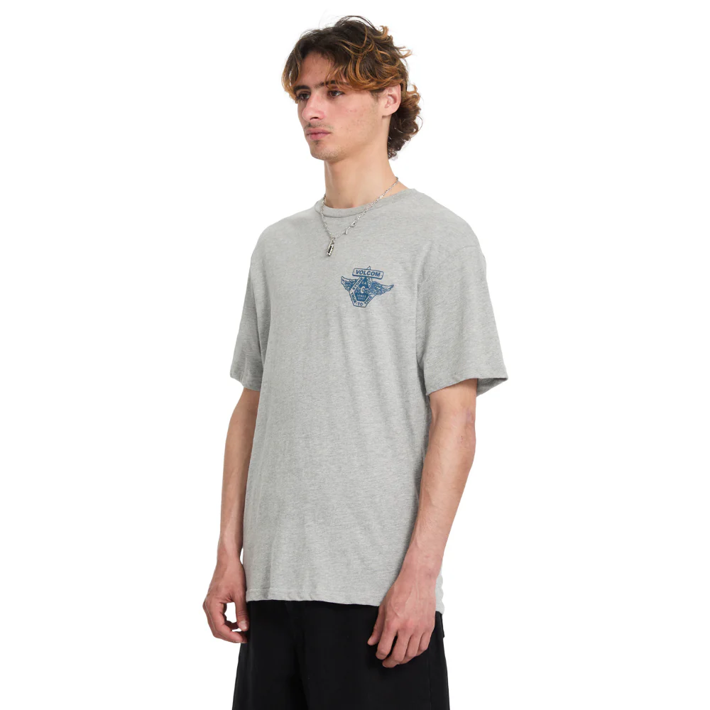 Free Wheel T-Shirt Heather Grey - Image 4