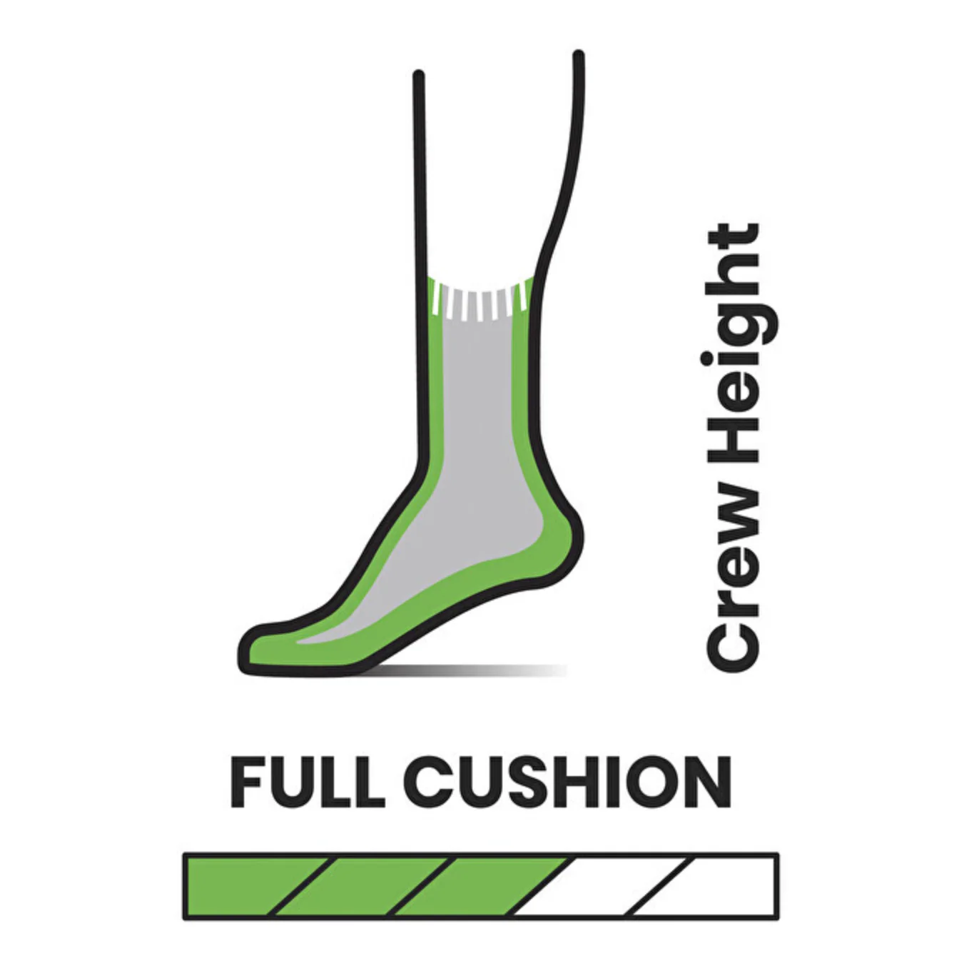 Full Cushion Crew Hike Socks Light Gray - Image 2