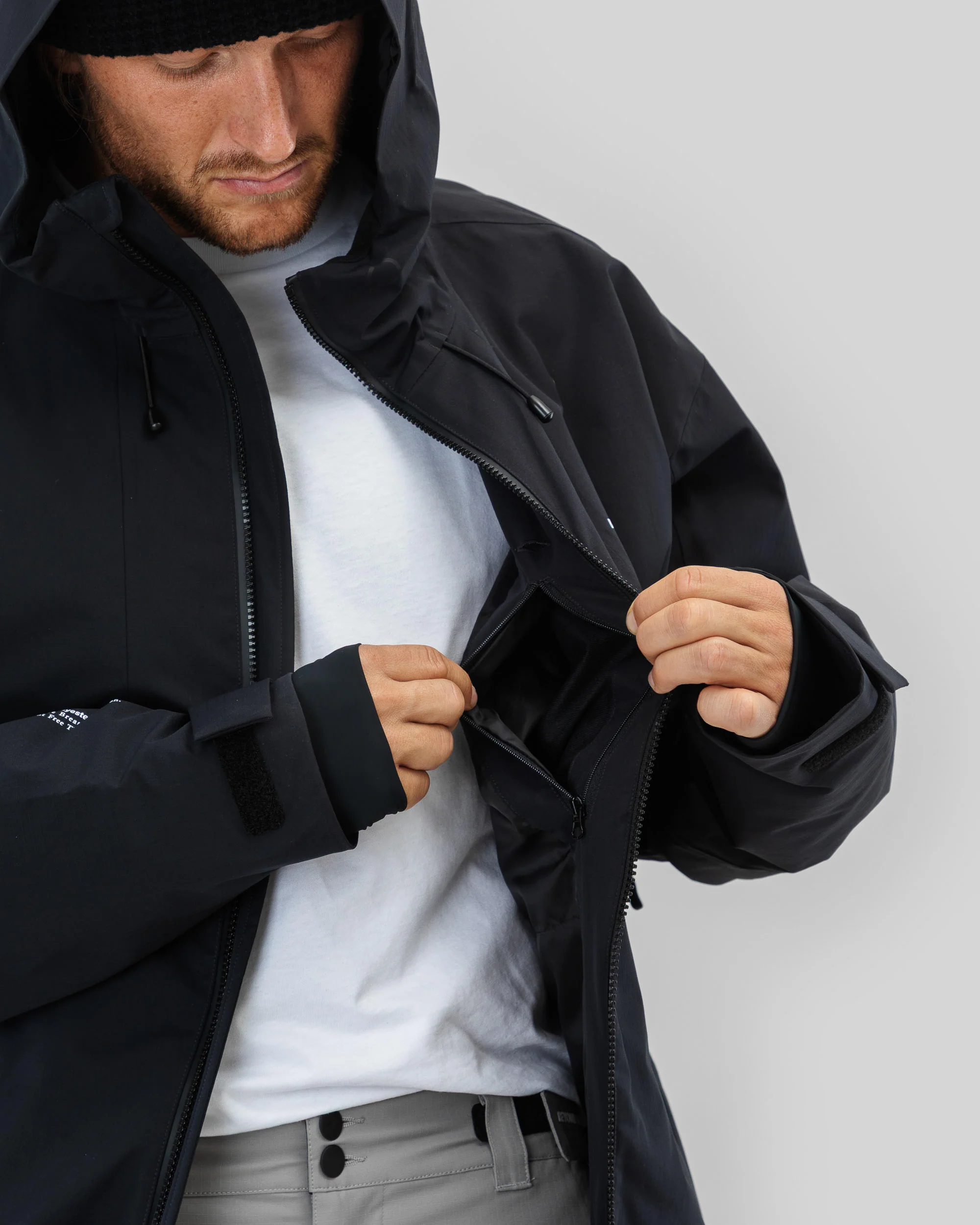 Fullzip Snowboard Jacket 2L 2025 Black - Image 15