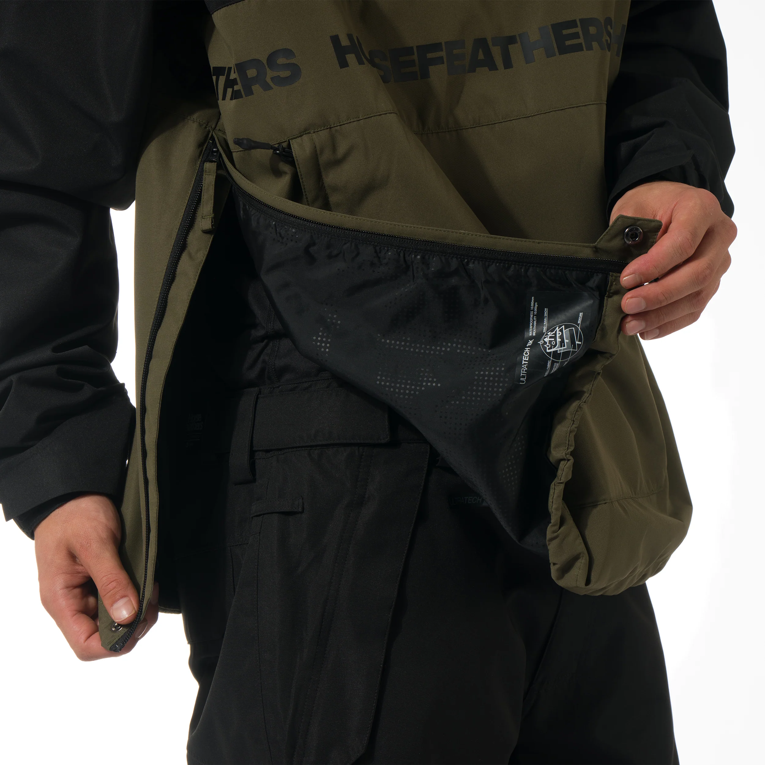 Gordie Jacket Black/ Olive Night - Image 5