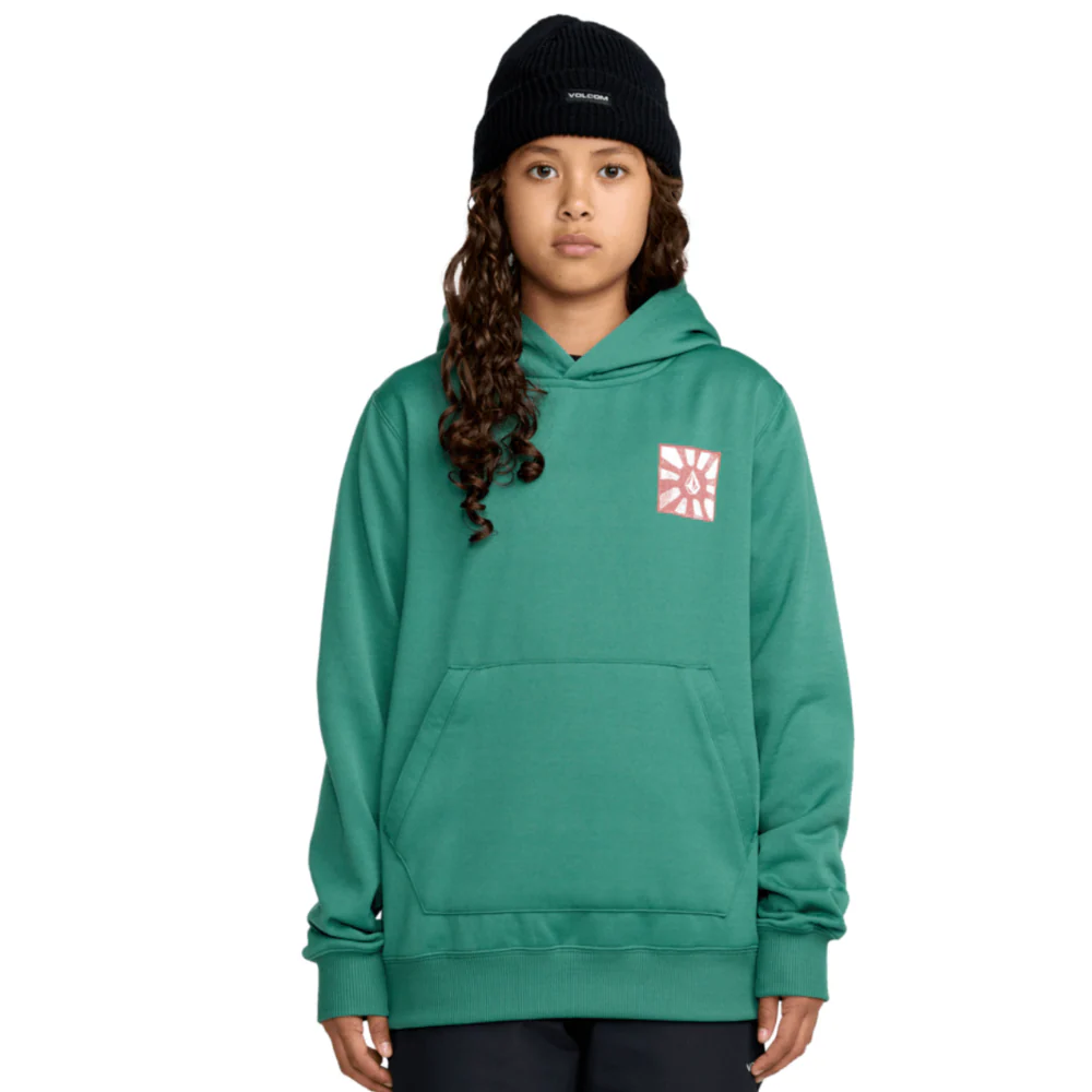 Kids Hydro Fleece Hoodie Spruce Green - Image 2