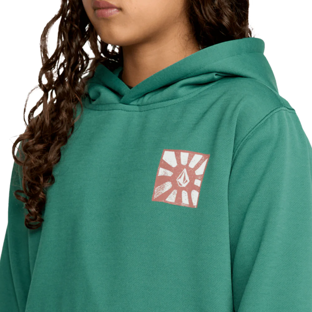 Kids Hydro Fleece Hoodie Spruce Green - Image 5