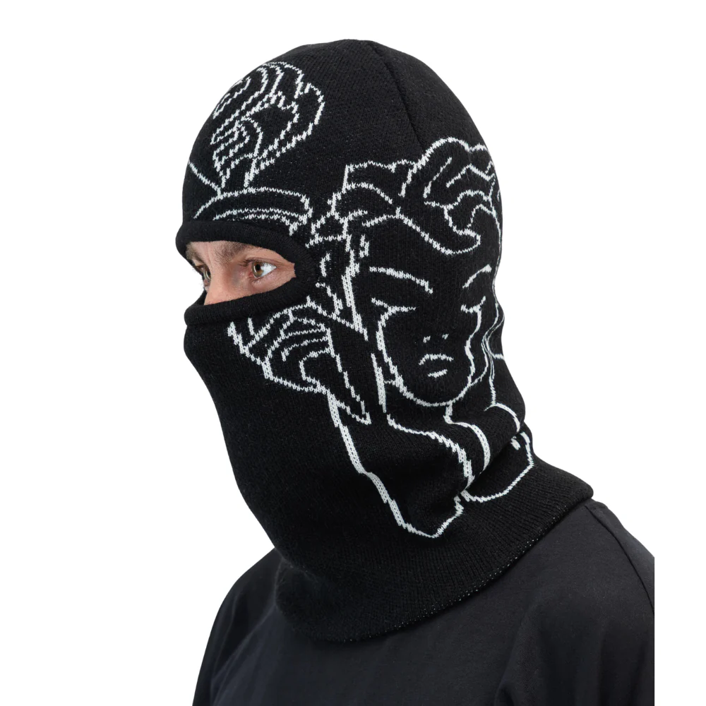 Jacquard Knit Balaclava Black - Image 2