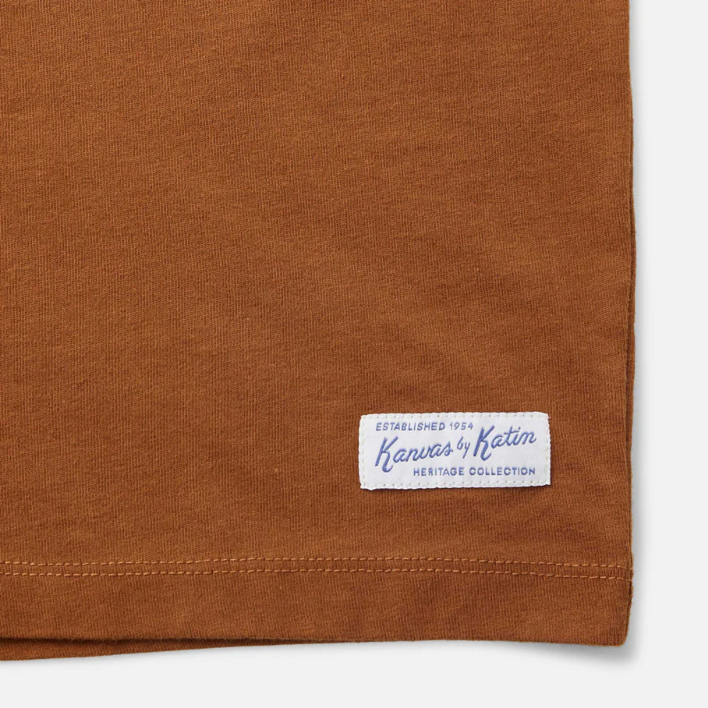 Box Fit Heritage T-shirt Caramel - Image 3