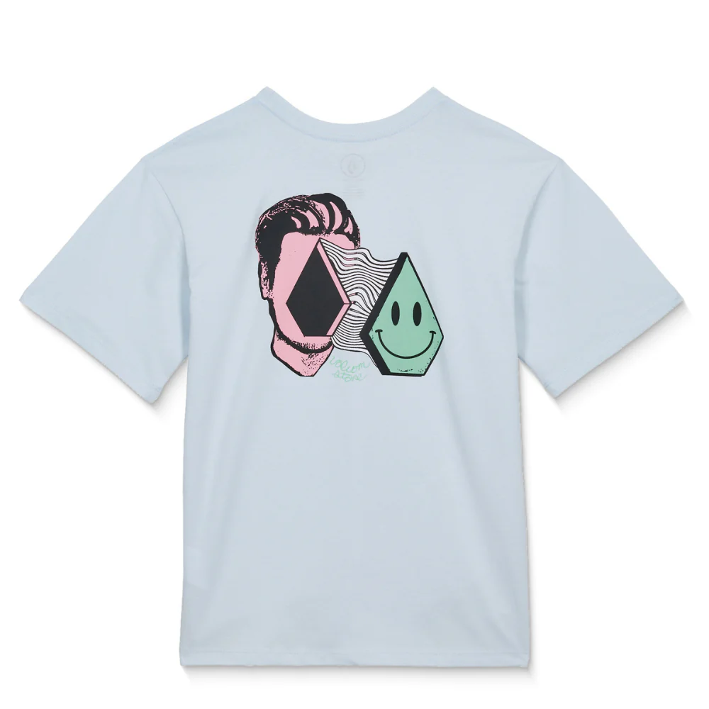 Kids Aura Basic T-Shirt Light Blue Acid - Image 2