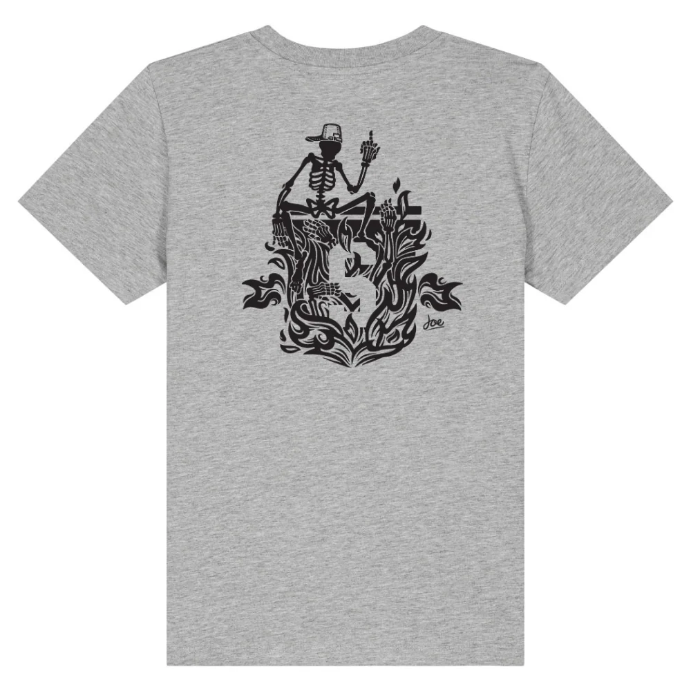 Kids Burning Man T-shirt Heather Grey - Image 4