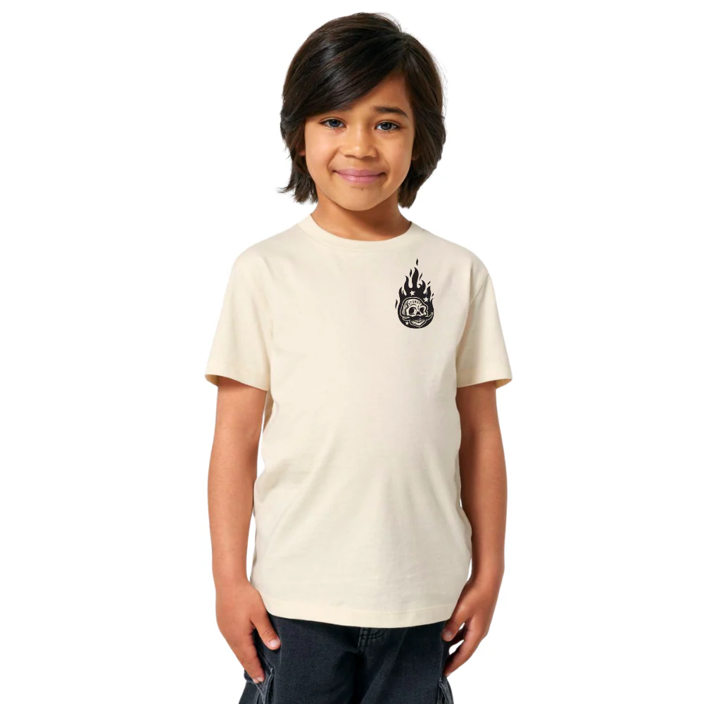 Kids Burning Man T-shirt Natural Raw - Image 2
