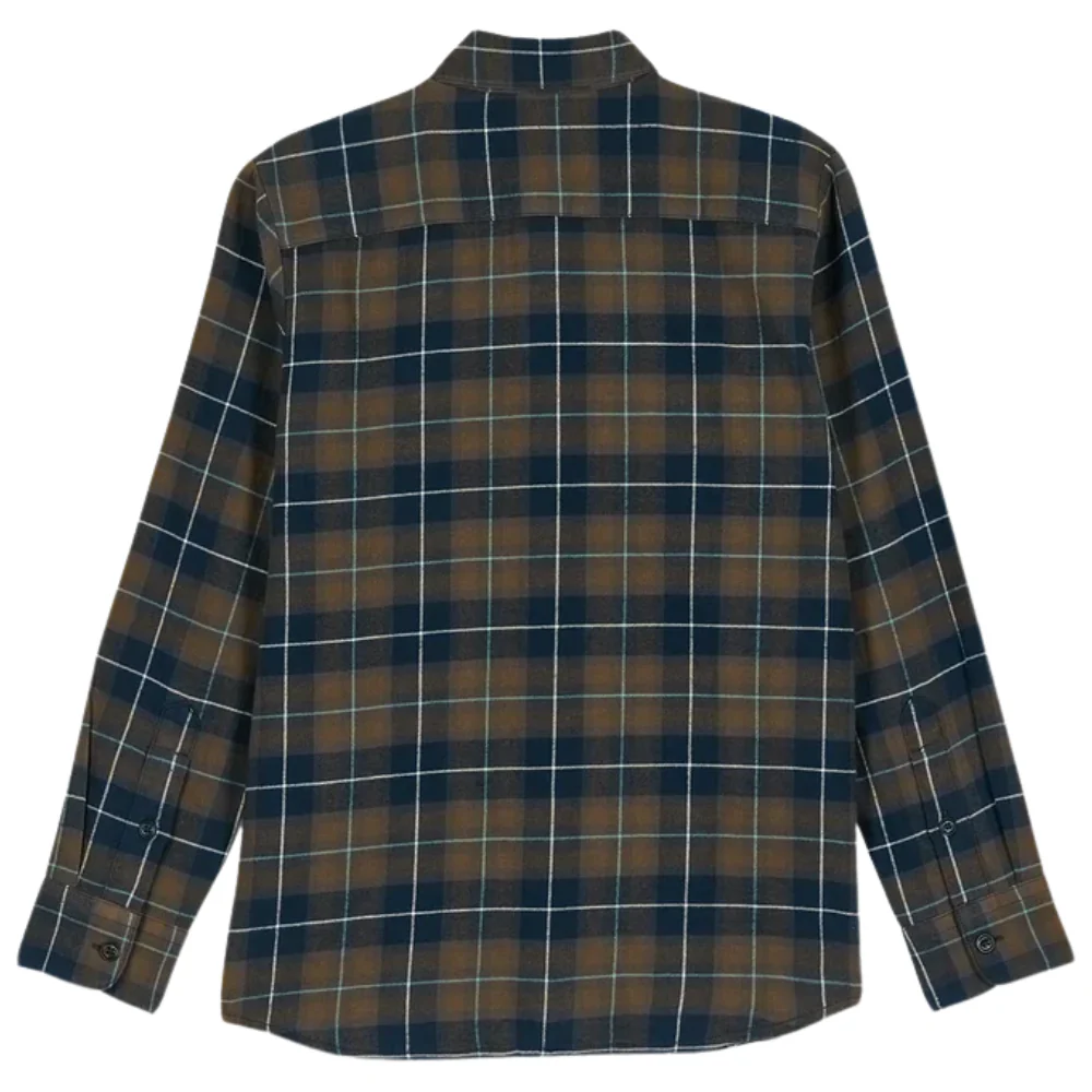 Kids Caden Plaid 2025 Longsleeve Shirt Navy - Image 2