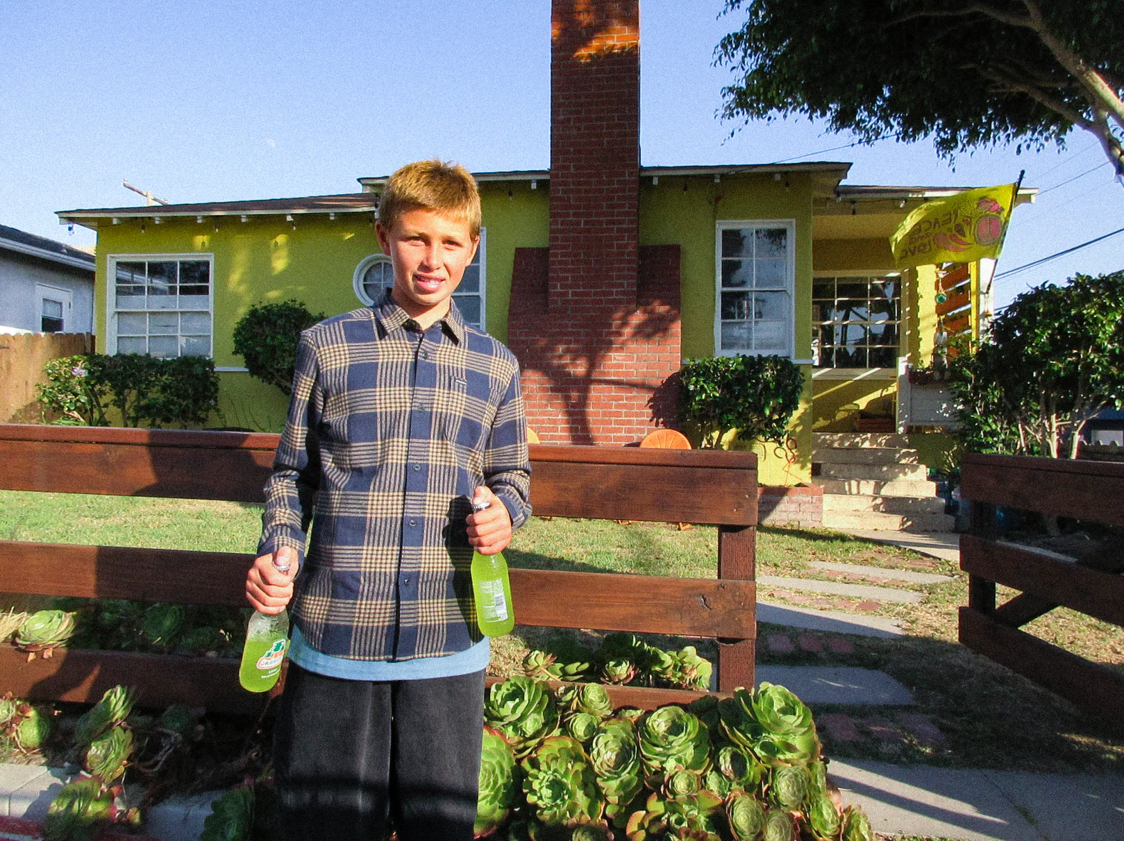 Kids Caden Plaid Longsleeve Shirt Black - Image 5