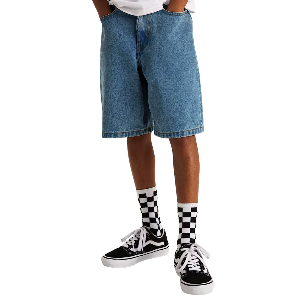 Kids Check-5 Baggy Denim Short Stonewash/Blue - Image 4