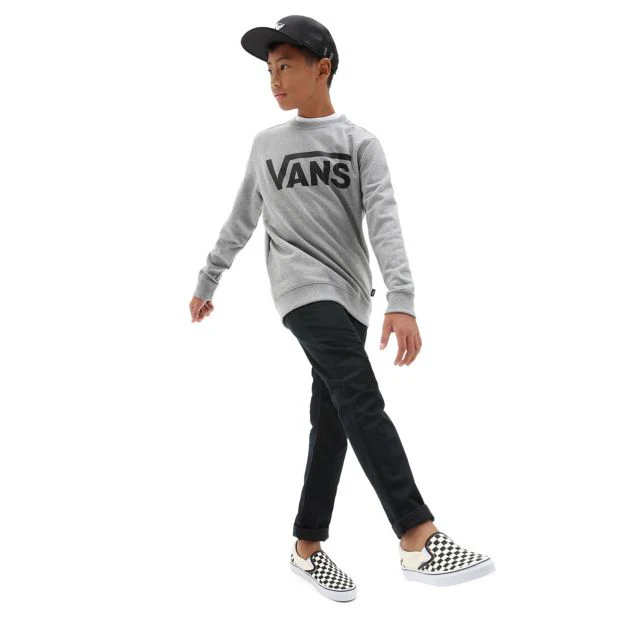 Kids Classic Crew Sweatshirt Cement Heather/ Black - Image 4