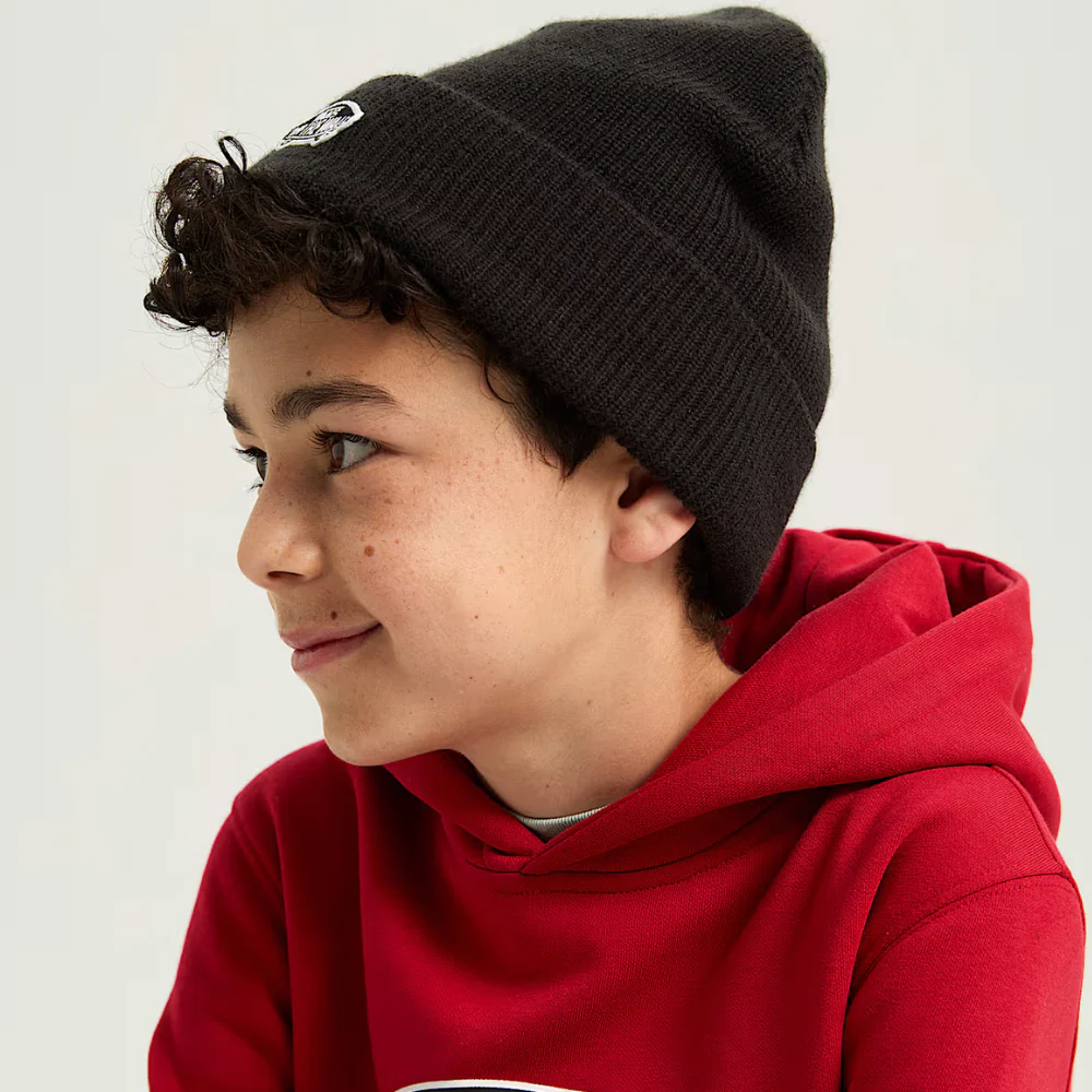 Kids Classic Cuff Beanie Black - Image 3
