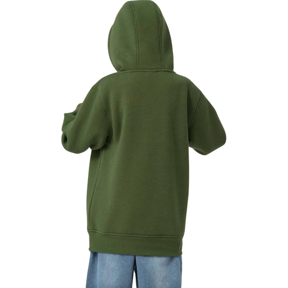 Kids Classic Dot Hoodie Dark Moss - Image 2