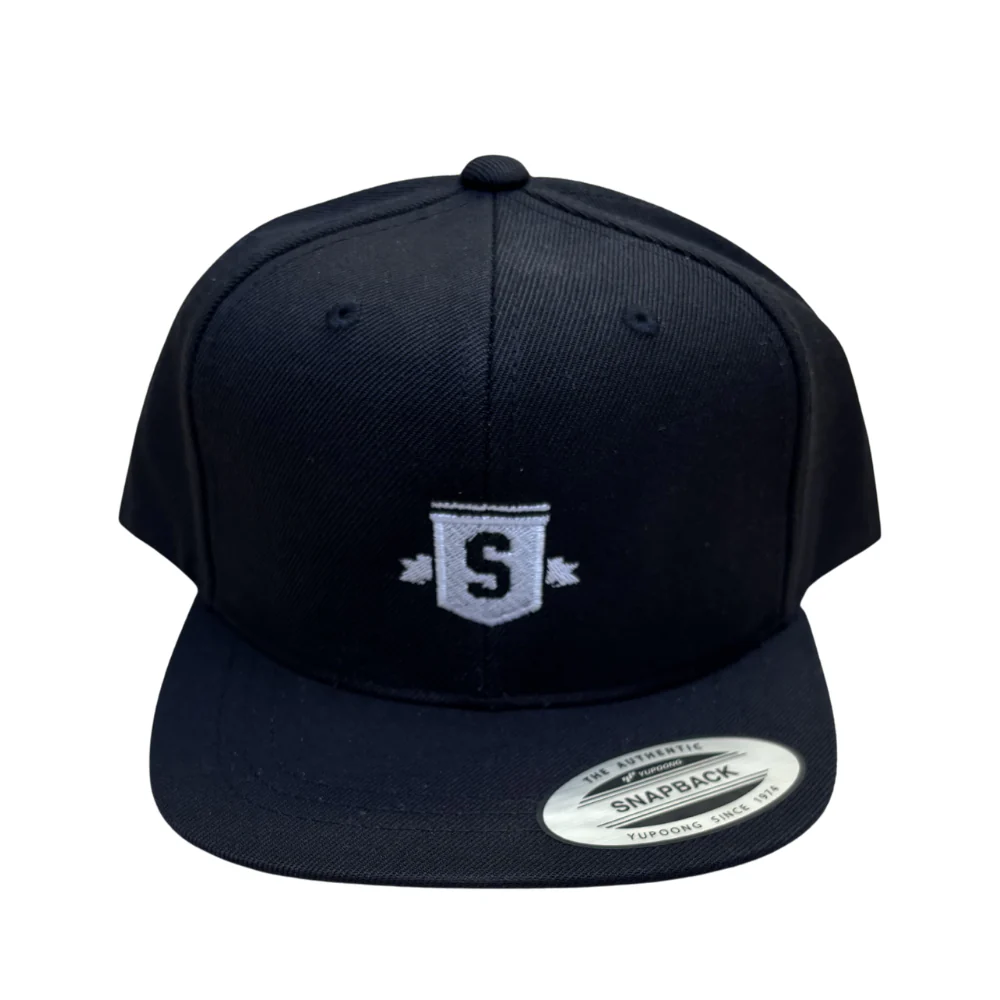 Kids Classic Shield Snapback Cap Black - Image 3