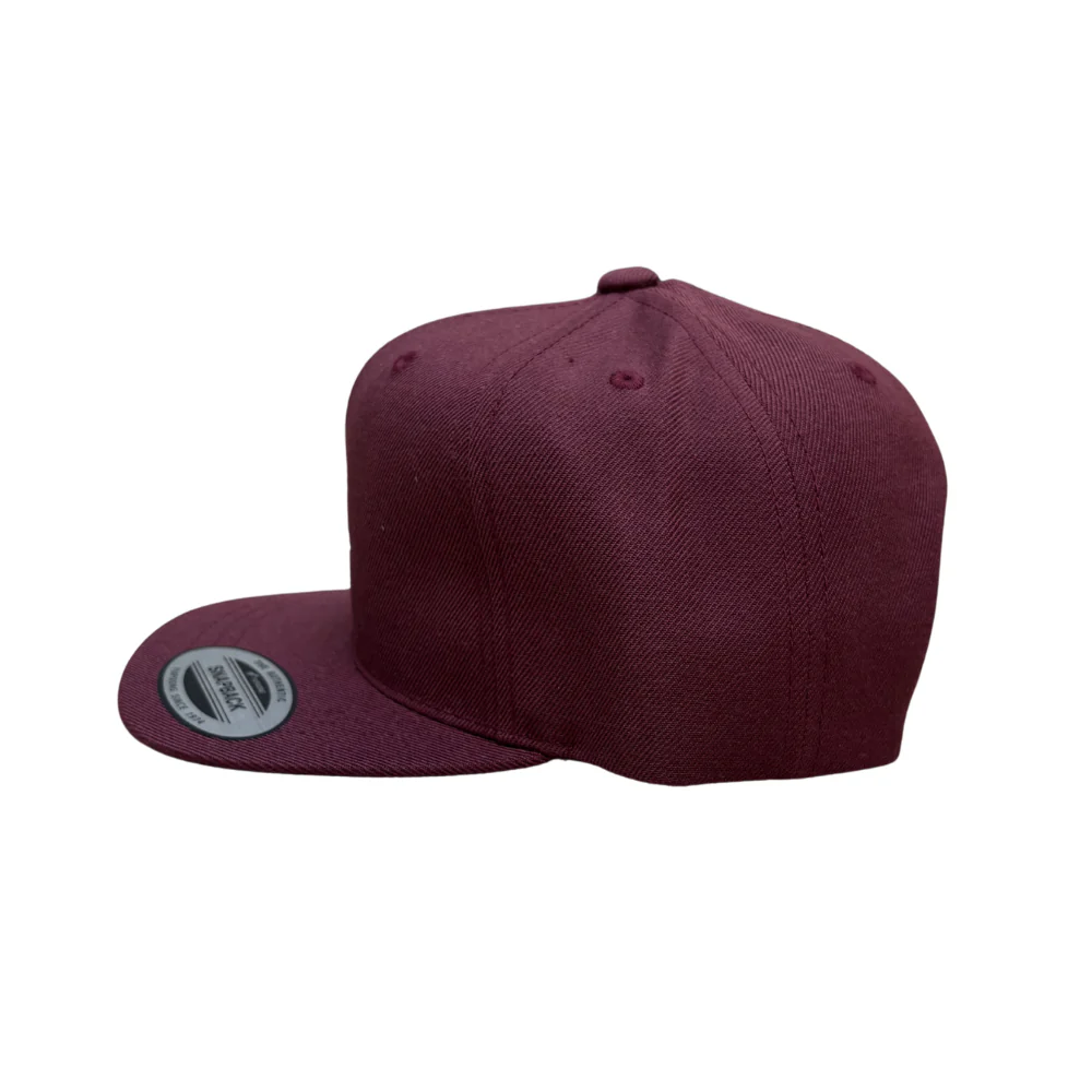 Kids Classic Shield Snapback Cap Maroon - Image 2